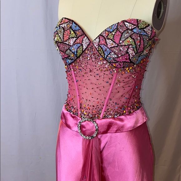 Pink Satin Gown